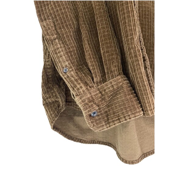 Men's Wrangler Corduroy Long Sleeve Shirt Brown Y2K VTG Size XL Rodeo Cowboy - Picture 6 of 7